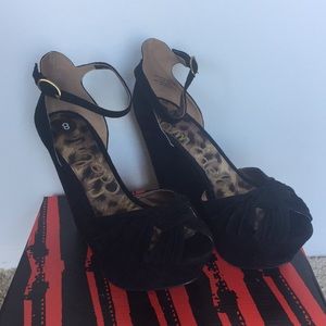 Sam Edelman Platform Suede Open Toe Shoes